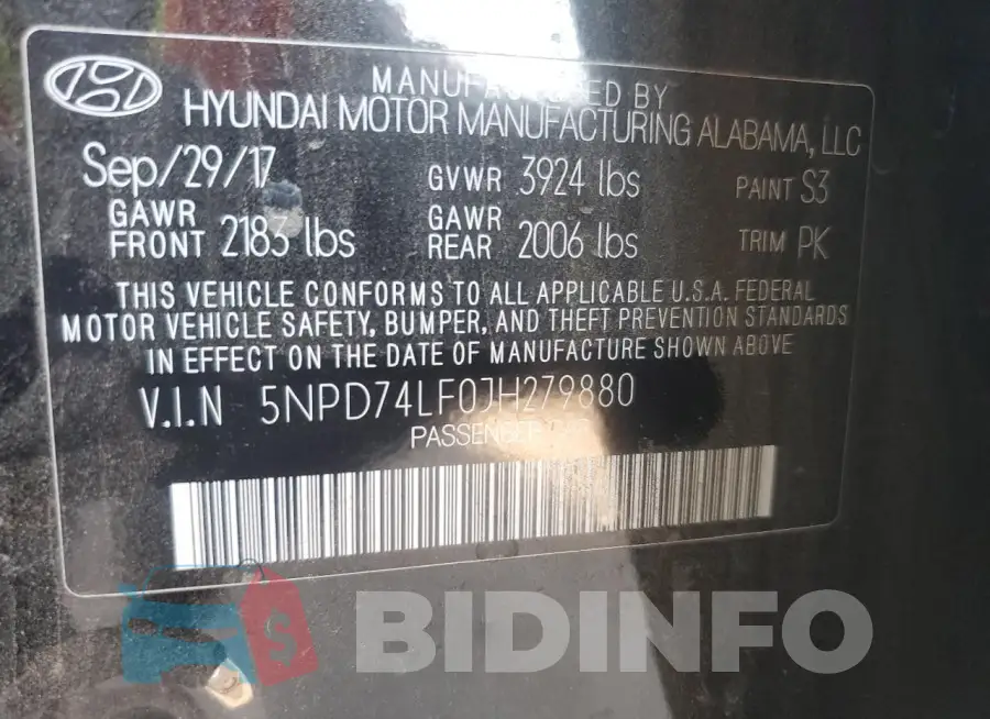 5NPD74LF0JH279880 Photo# 12
