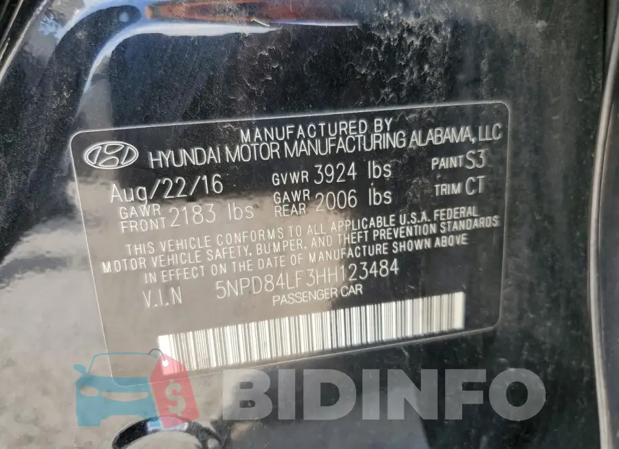 5NPD84LF3HH123484 Photo# 12