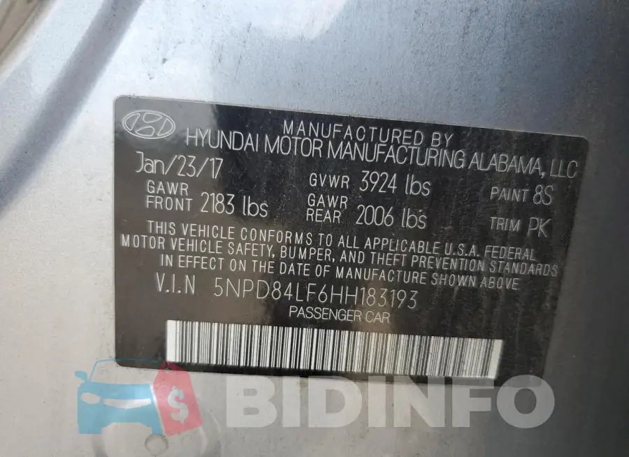 5NPD84LF6HH183193 Photo# 12