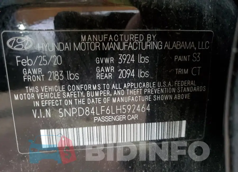 5NPD84LF6LH592464 Photo# 12