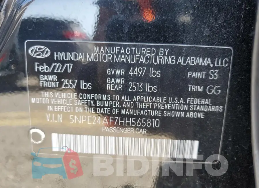 5NPE24AF7HH565810 Photo# 13