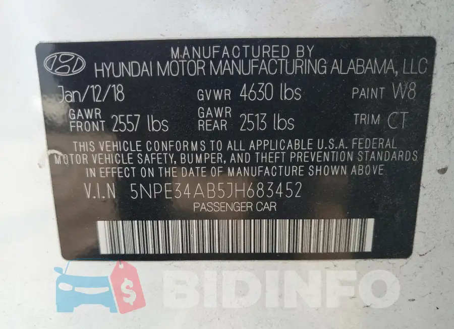 5NPE34AB5JH683452 Photo# 13