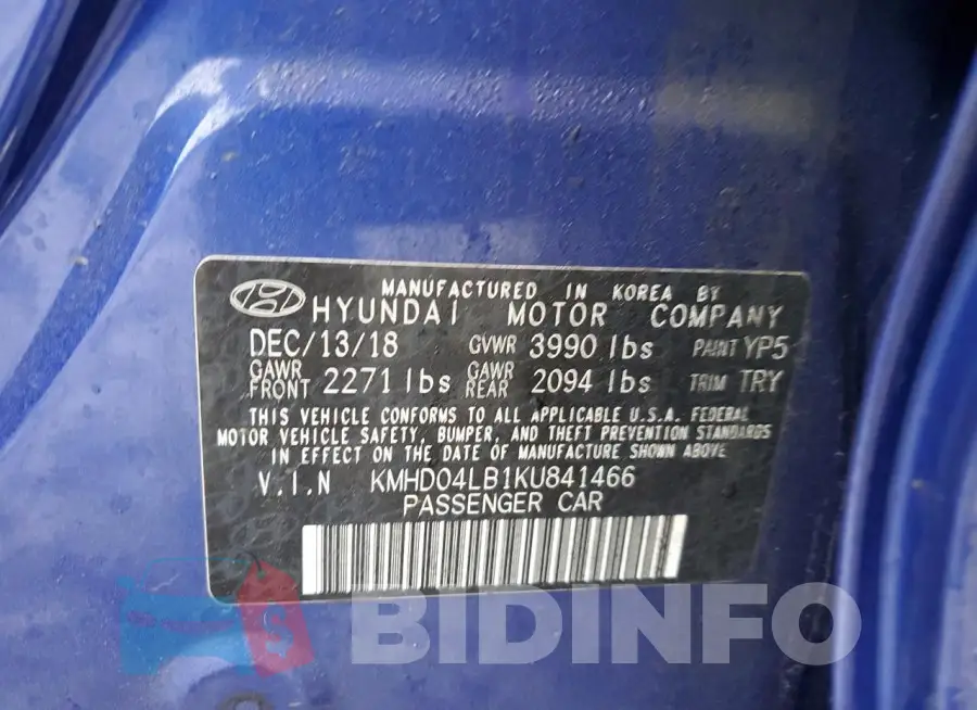 KMHD04LB1KU841466 Photo# 12