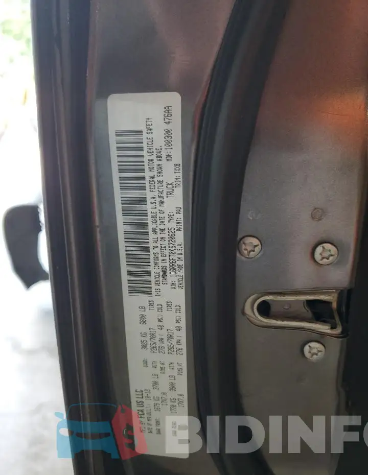 1C6RR6FT0KS720625 Photo# 12