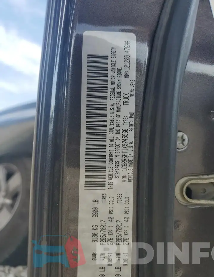 1C6RR6FT1KS745968 Photo# 12