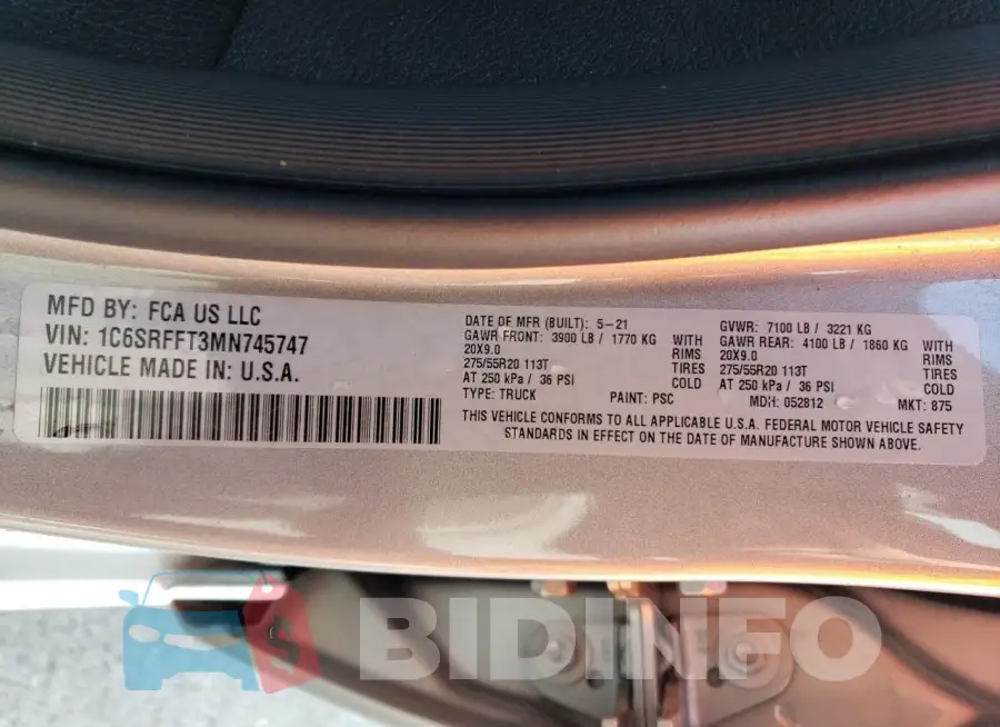 1C6SRFFT3MN745747 Photo# 12