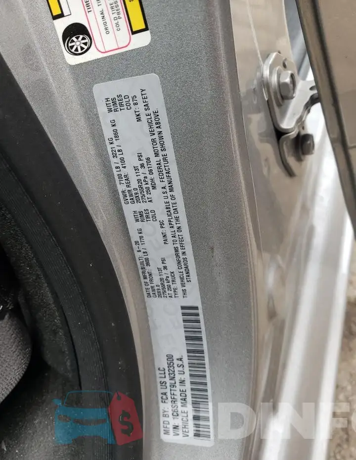 1C6SRFFT9LN323500 Photo# 12