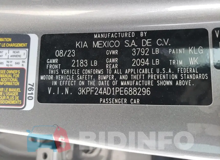 3KPF24AD1PE688296 Photo# 12