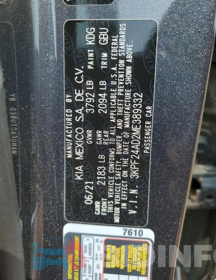 3KPF24AD2ME389332 Photo# 12
