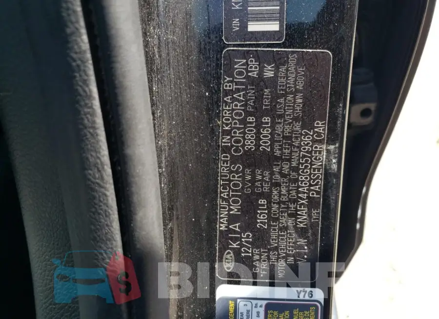 KNAFX4A68G5579362 Photo# 12