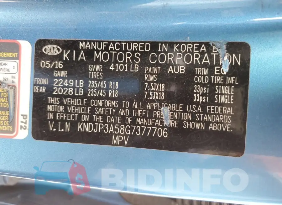 KNDJP3A58G7377706 Photo# 13