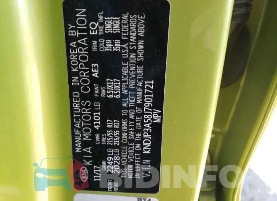 KNDJP3A58J7901721 Photo# 14