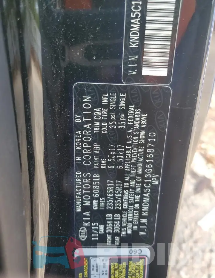 KNDMA5C13G6168710 Photo# 13