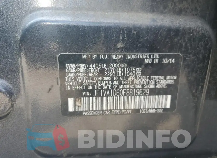 JF1VA1D60F8819629 Photo# 12