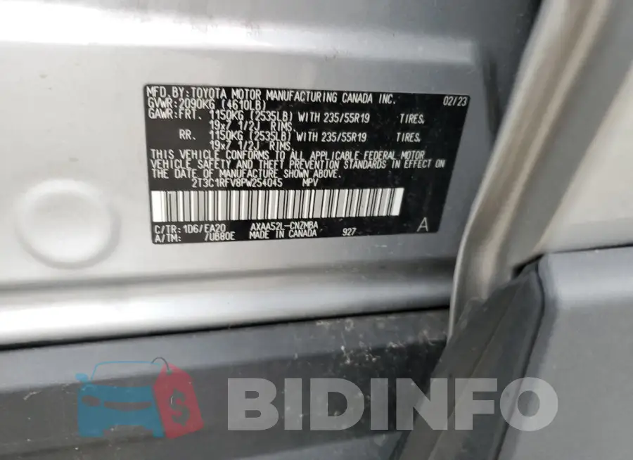 2T3C1RFV8PW254045 Photo# 13