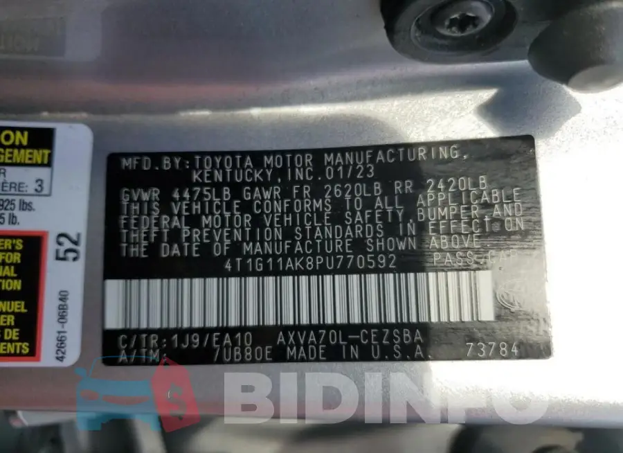 4T1G11AK8PU770592 Photo# 12