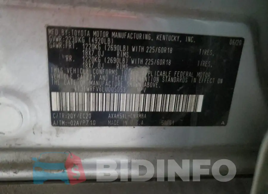 4T3EWRFV6LU005053 Photo# 13