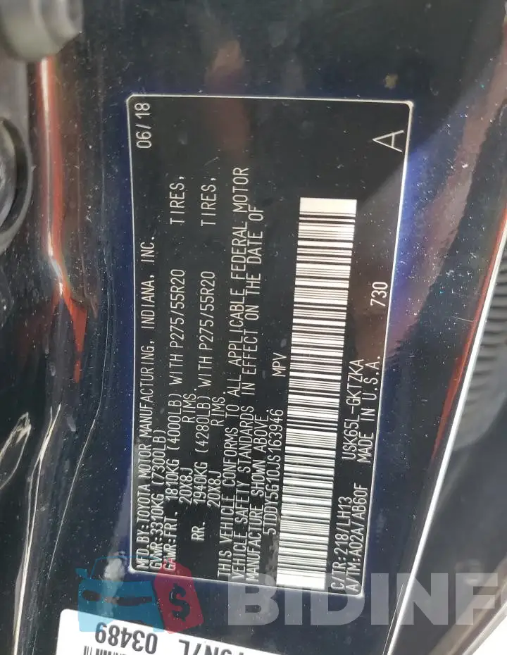 5TDDY5G10JS163946 Photo# 14