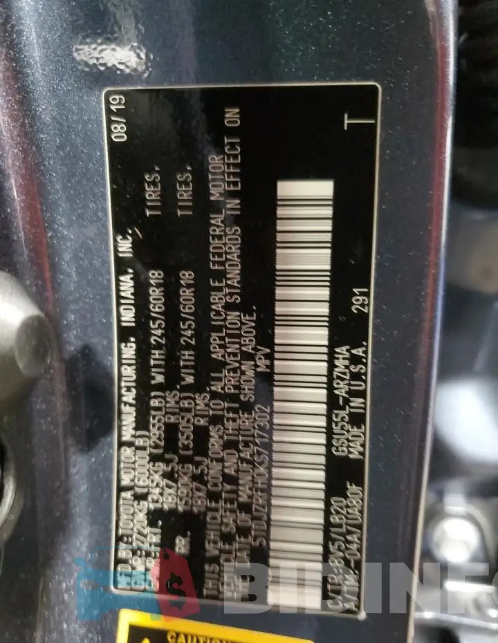 5TDJZRFH0KS717302 Photo# 13