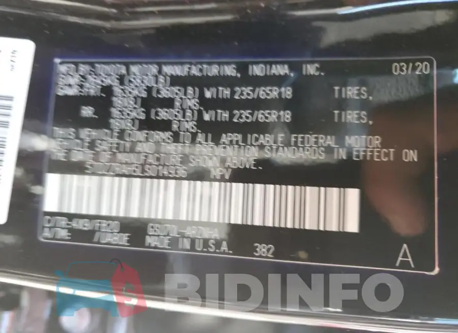 5TDZZRAH5LS014936 Photo# 14