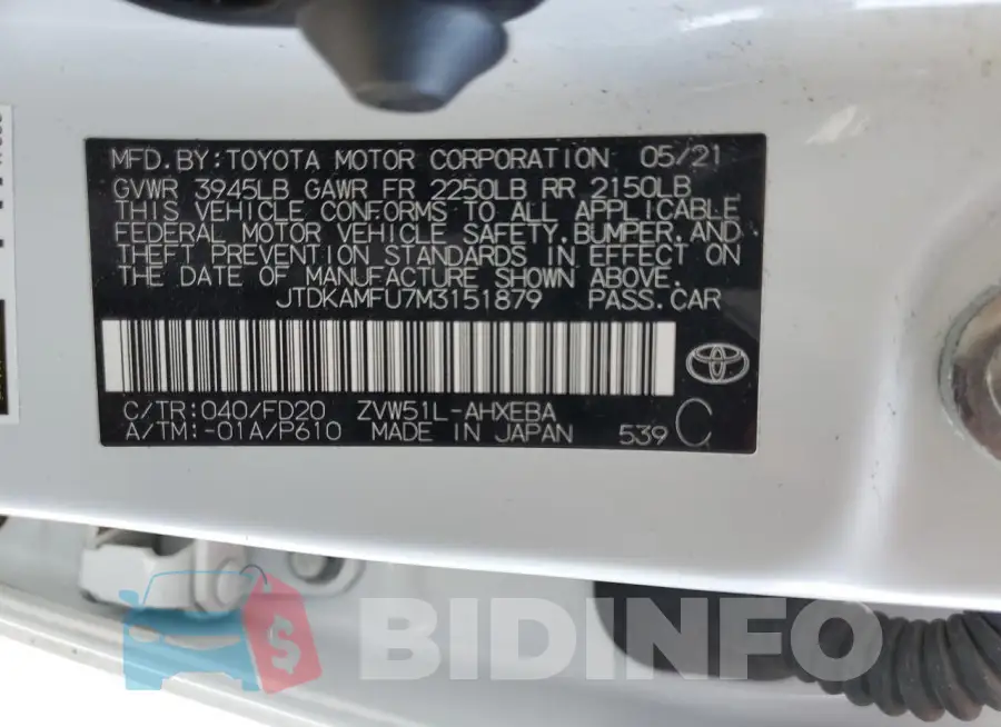 JTDKAMFU7M3151879 Photo# 12