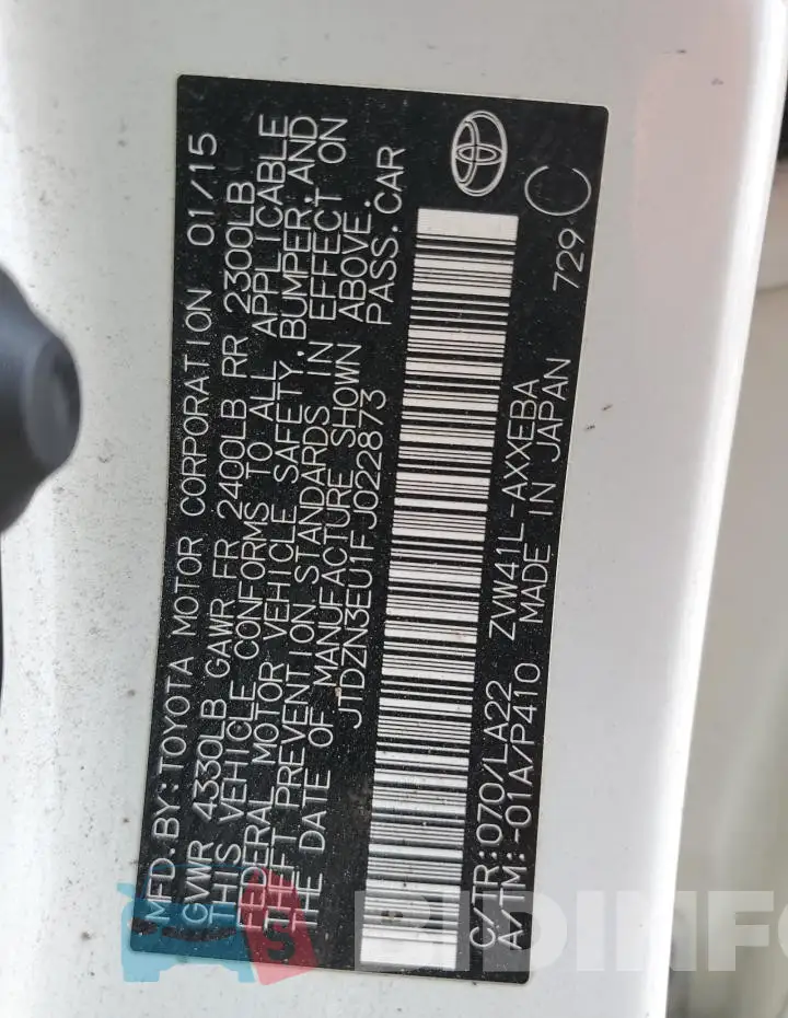 JTDZN3EU1FJ022873 Photo# 12