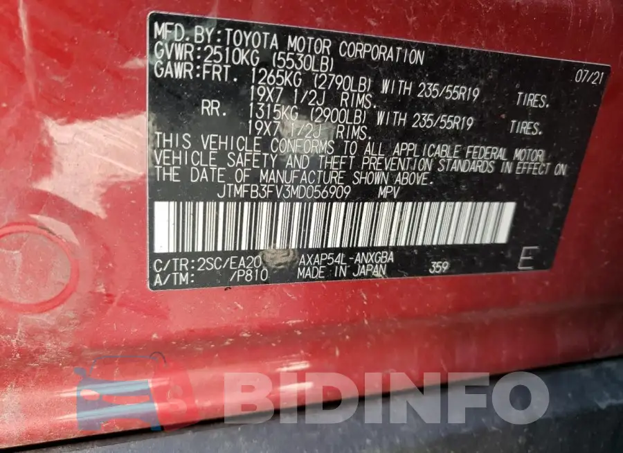 JTMFB3FV3MD056909 Photo# 14