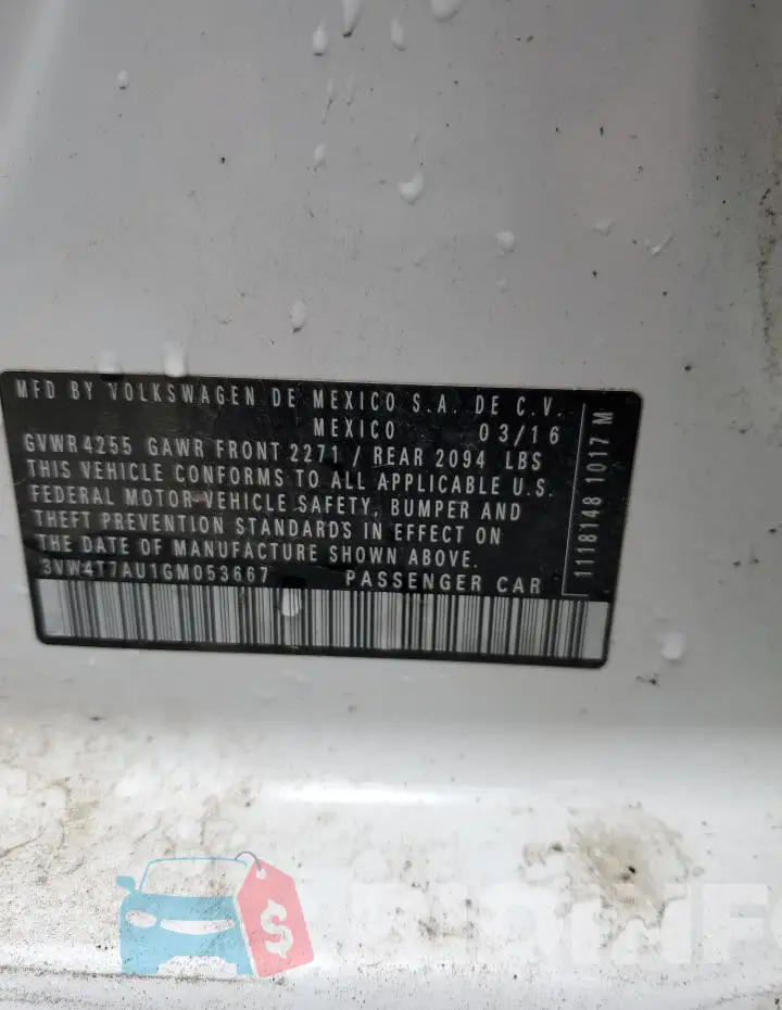 3VW4T7AU1GM053667 Photo# 13