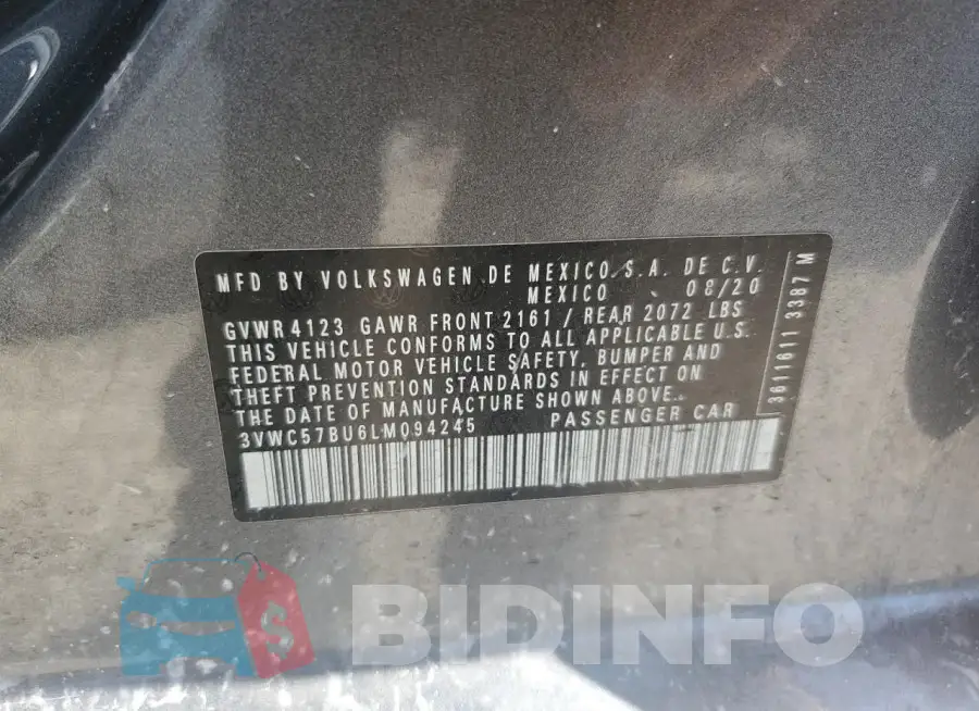 3VWC57BU6LM094245 Photo# 12