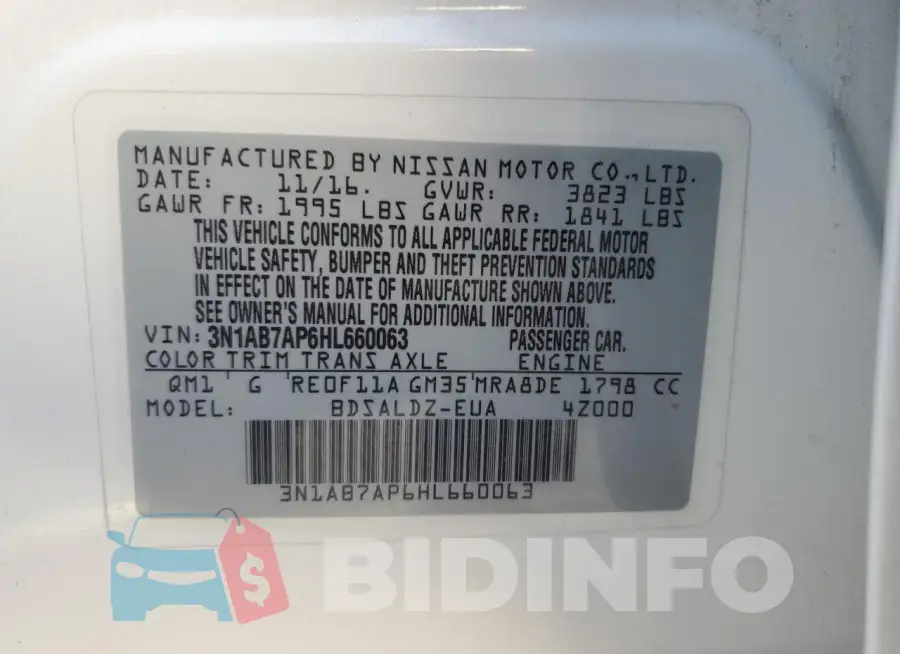 3N1AB7AP6HL660063 Photo# 12