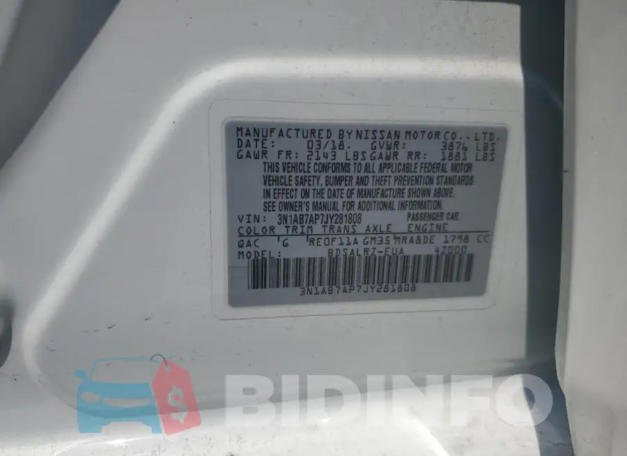 3N1AB7AP7JY281808 Photo# 12