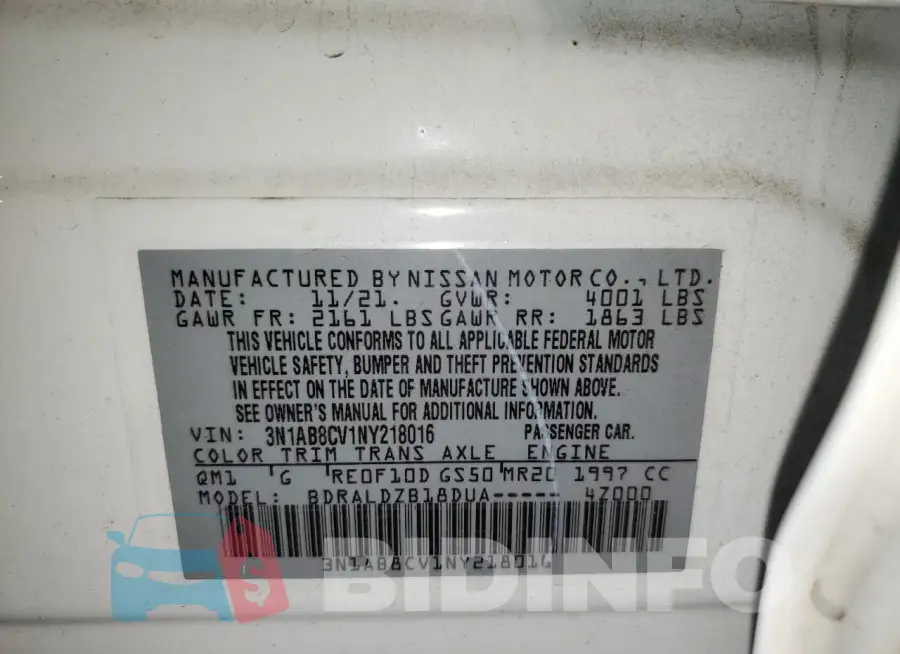 3N1AB8CV1NY218016 Photo# 12
