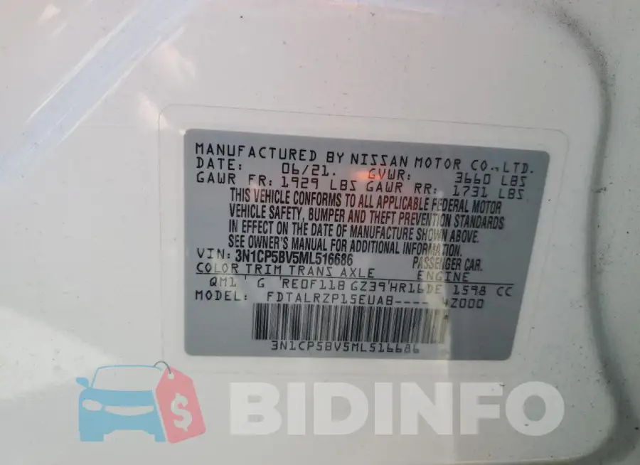 3N1CP5BV5ML516686 Photo# 13