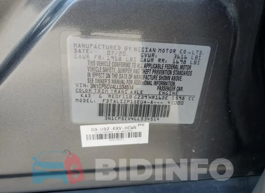 3N1CP5CV4LL534514 Photo# 13