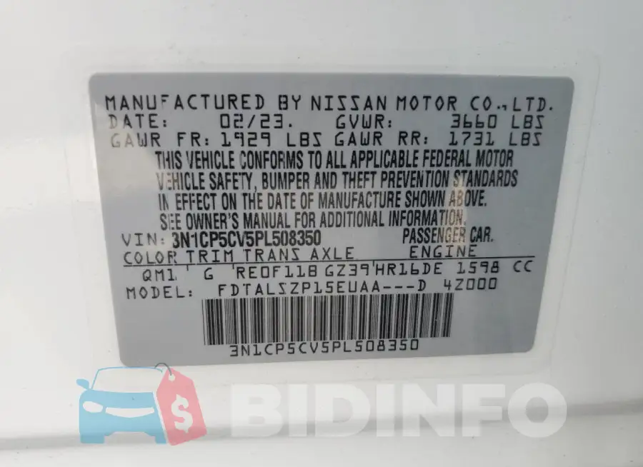 3N1CP5CV5PL508350 Photo# 14