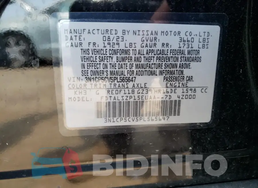3N1CP5CV5PL565647 Photo# 12