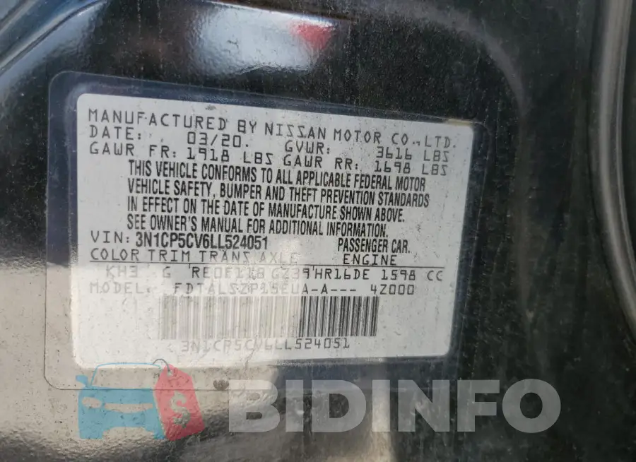 3N1CP5CV6LL524051 Photo# 12