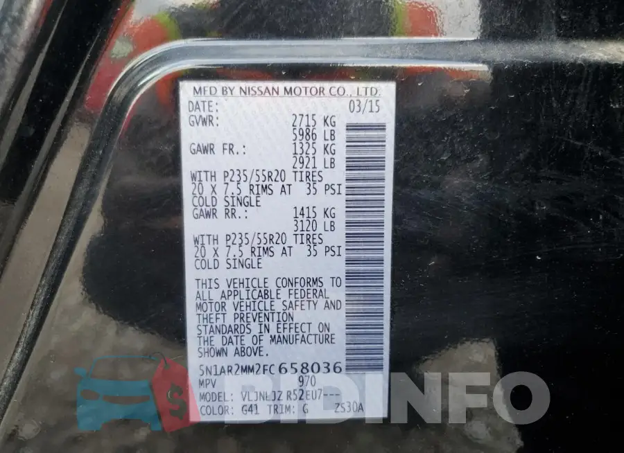 5N1AR2MM2FC658036 Photo# 13