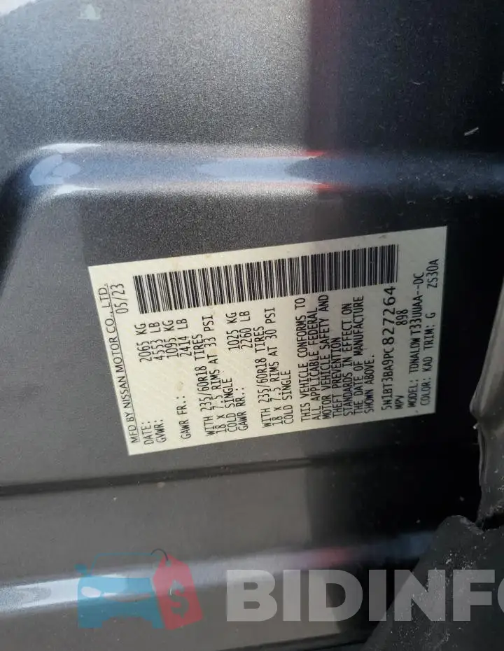 5N1BT3BA9PC827264 Photo# 12