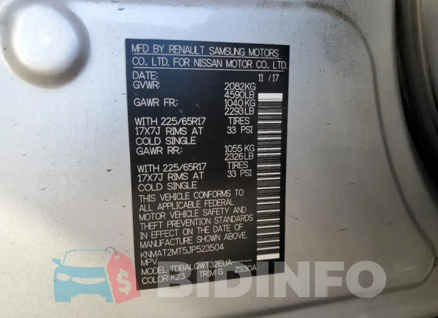 KNMAT2MT5JP523504 Photo# 14