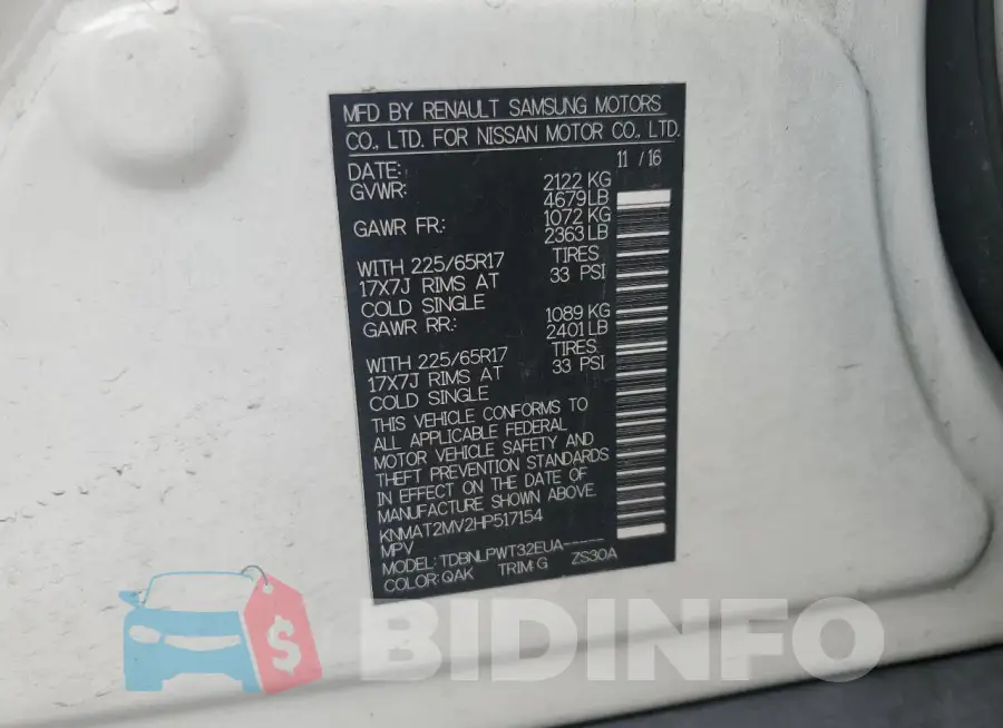 KNMAT2MV2HP517154 Photo# 12