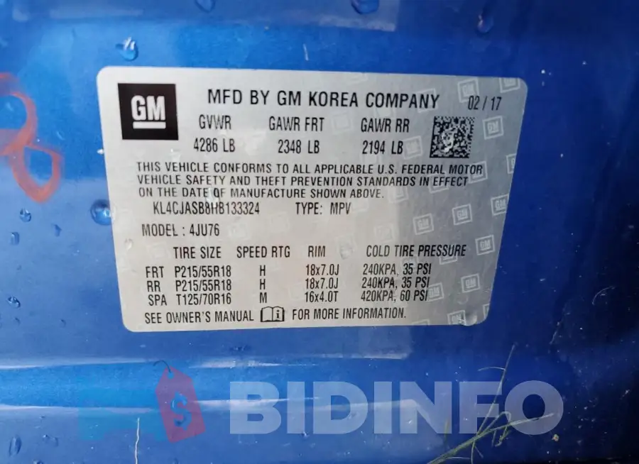KL4CJASB8HB133324 Photo# 13