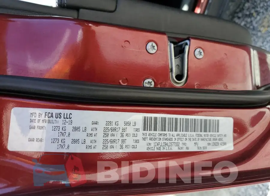 1C4PJLCB4LD577332 Photo# 14