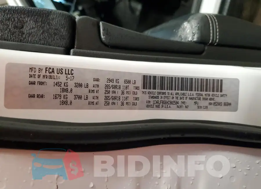1C4RJFBG6HC902504 Photo# 14