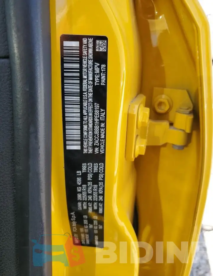 ZACCJBBB1HPE68197 Photo# 12