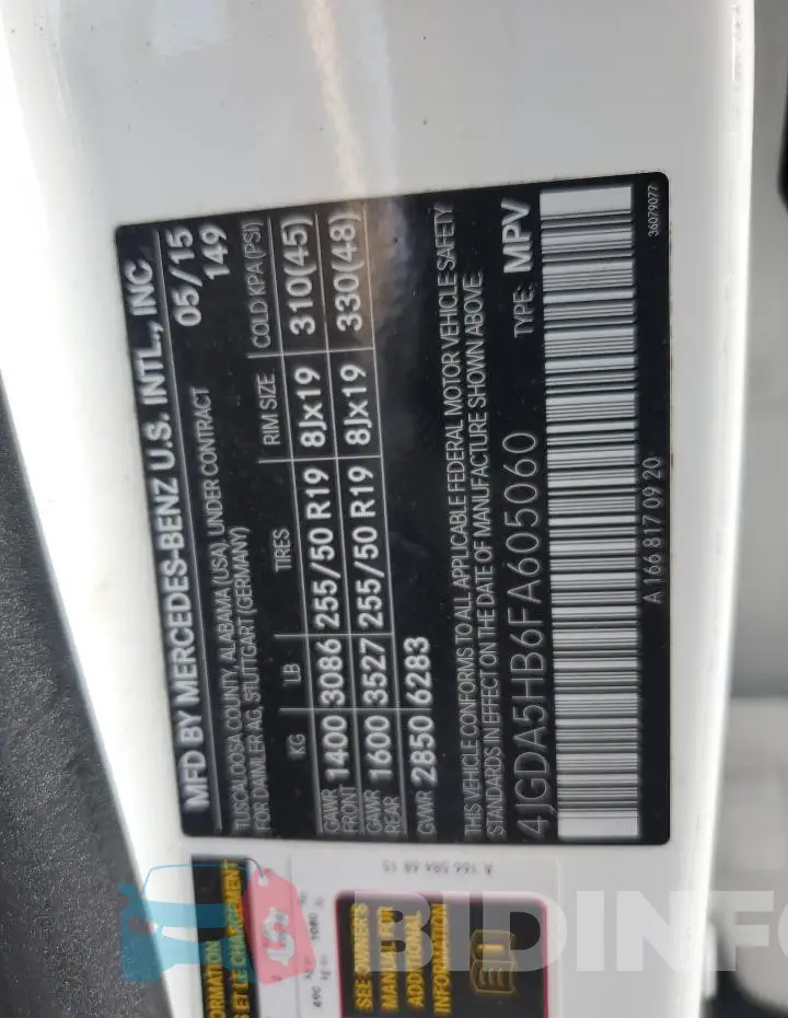 4JGDA5HB6FA605060 Photo# 13