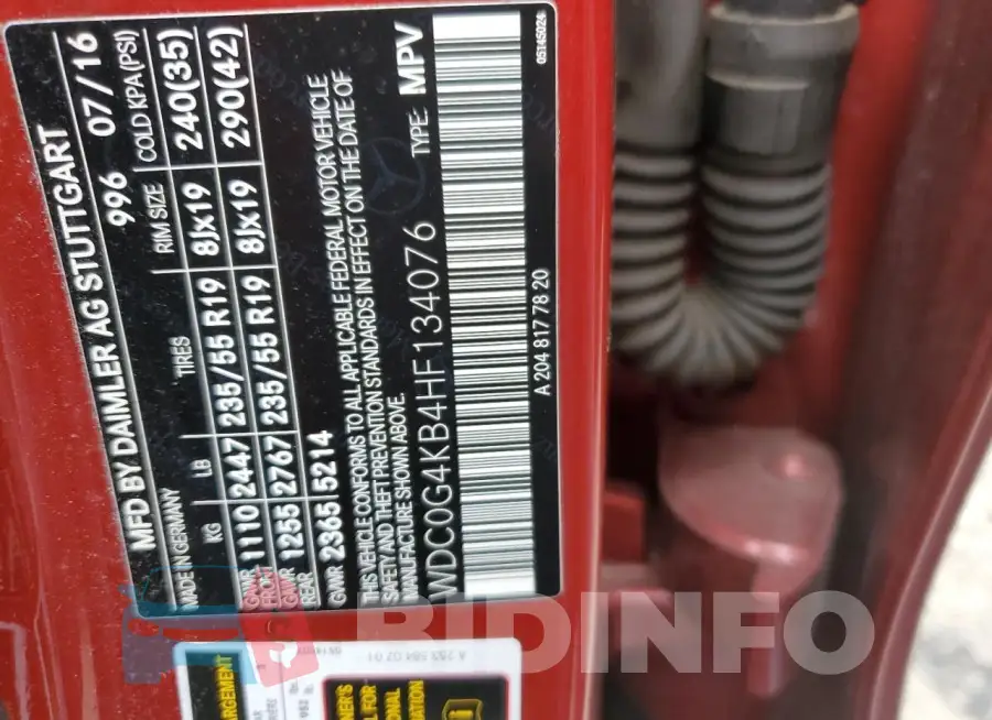 WDC0G4KB4HF134076 Photo# 13