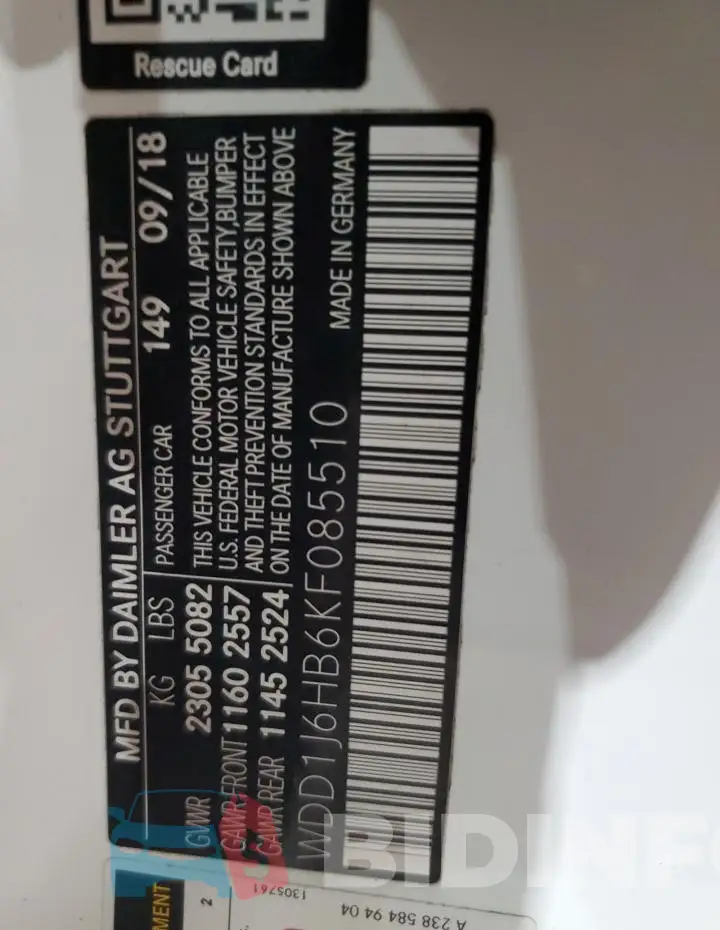 WDD1J6HB6KF085510 Photo# 12