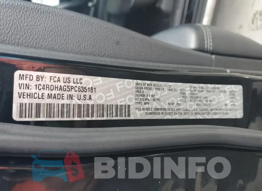 1C4RDHAG5PC635181 Photo# 14