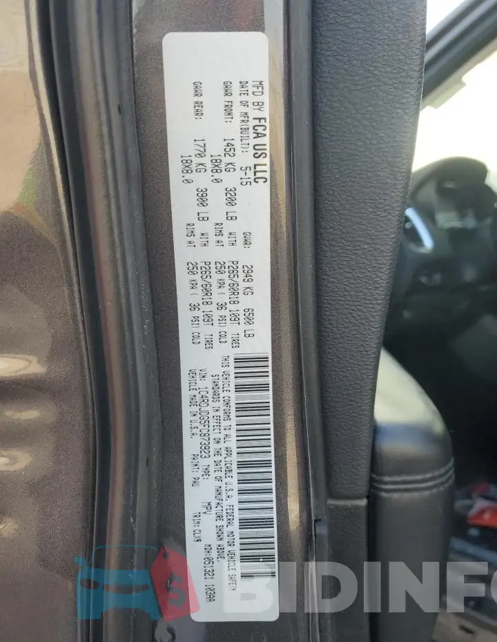 1C4RDJDG5FC873923 Photo# 13